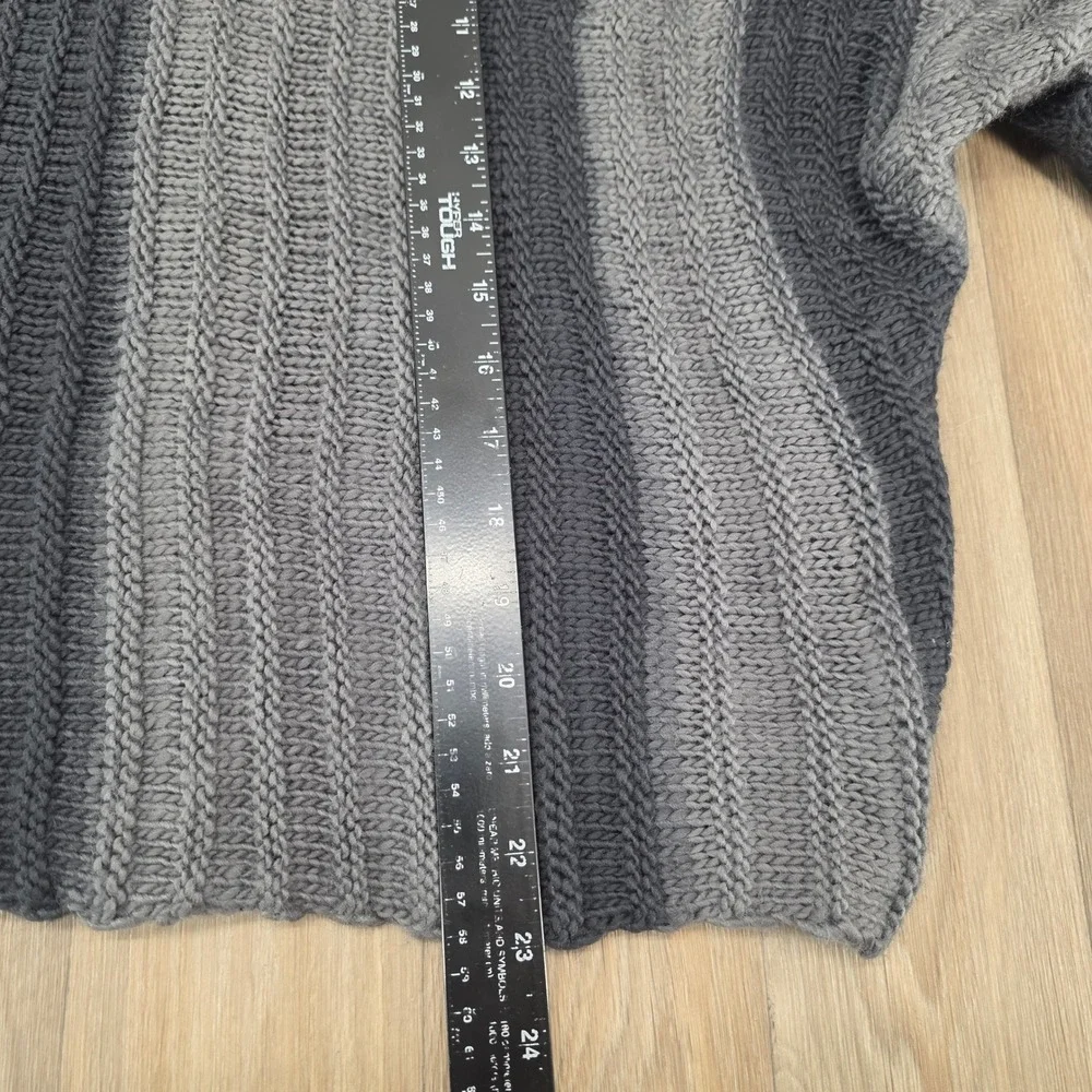 Grey Collection Striped Mock Neck Sweater XL Acrylic Loose Fit‎ Casual